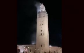 شاهد/اهتزاز مئذنة مسجد في مراكش لحظة وقوع الزلزال