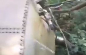 بدنه اصلی موشک سقوط کرده در جنگل‌های  گرگان+ ویدیو