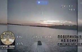 حمله پهپاد با مهمات ترکش شونده به قایق اوکراینی+ ویدیو