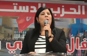 تظاهرة تطالب إطلاق سراح رئيسة  الحزب الدستوري التونسي الحر عبير موسي