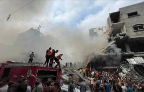 گزارش العالم از حمله جنگنده های رژیم اشغالگر به دفتر العالم در غزه + فیلم