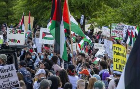 تواصل المسيرات في أمريكا تنديدا بجرائم الاحتلال في غزة

