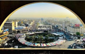 تظاهرة مليونية لمساندة الشعب الفلسطيني في بغداد + صور