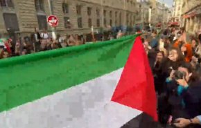 تظاهرات حمایت از فلسطین در پاریس 