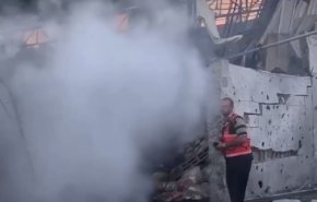 بمباران انبارهای سازمان ملل در نوار غزه+ویدیو