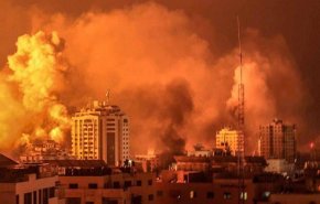 بمباران حومه بیمارستان القدس در غزه + فیلم