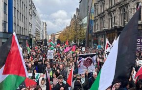 تجمع گسترده حامیان فلسطین در ایرلند

