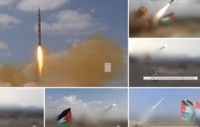 أول مشاهد لإطلاق الصواريخ والمسيرات اليمنية التي استهدفت عمق الكيان الصهيوني