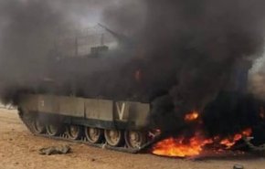 گردان های قسام 2 دستگاه تانک و بلدوزر رژیم صهیونیستی را در غزه هدف قرار داد