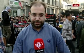 تظاهرات مقابل سفارت ترکیه در تهران برای توقف ارسال نفت به تل‌آویو + فیلم
