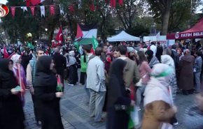 تظاهرات حاشدة في اسطنبول دعما لغزة