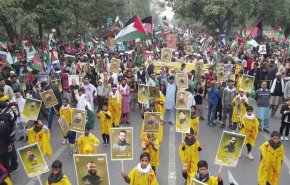 مسيرة تضامنية مع الشعب الفلسطيني في باكستان