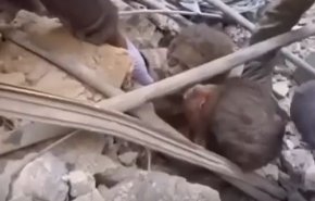 لحظه نجات 2 کودک فلسطینی از زیر آوار بمباران رژیم صهیونیستی در نوار غزه+ ویدیو