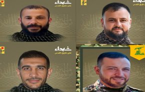 شهادت ۴ رزمنده حزب‌الله در حمله صهیونیست‌ها به جنوب لبنان+ویدئو