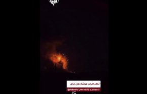 فیلمی واضح از لحظه اصابت موشک های ایران 