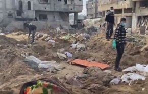 رژیم اشغالگر با بیش از 1000 نبش قبر در غزه صدها جسد را به سرقت برد + فیلم