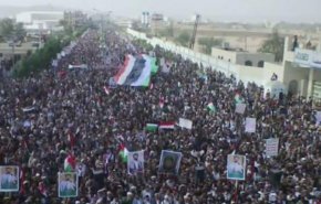 9 مسيرات كبرى بمحافظة صعدة نصرة للشعب الفلسطيني