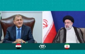 گفتگوی تلفنی ابراهیم رئیسی با رئیس جمهور عراق