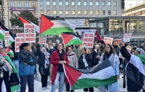 تظاهرات مردمی در دفاع از غزه در سوئد