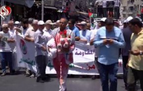 تظاهرات گسترده اردنی‌ها در حمایت از غزه و اعتراض به جنگ‌افروزی بایدن 
