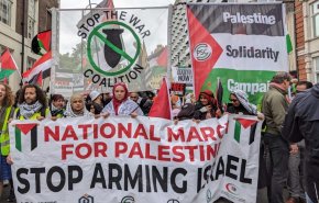 شعارهای ضد اسرائیلی بار دیگر در لندن طنین‌انداز شد
