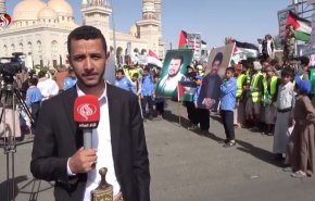 اليمنيون يجددون عهد الانتصار لغزة في مظاهرات مليونية +فيديو