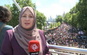 شاهد.. عشرات الآلاف في مظاهرة بلندن احياء لذكرى النكبة