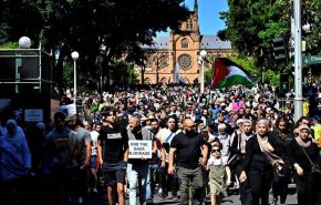 تظاهرات گسترده در سیدنی استرالیا در محکومیت نسل کشی در غزه + فیلم