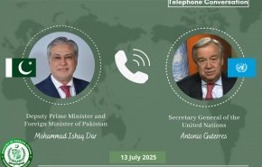 رایزنی دبیرکل سازمان ملل و وزیرخارجه پاکستان با محوریت صلح منطقه