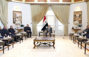 لاريجاني يلتقي رئيس البرلمان العراقي في بغداد