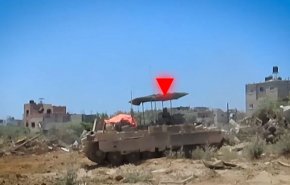 القسام تستهدف دبابة 