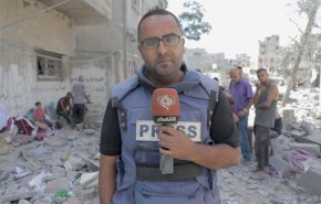 گزارش خبرنگار العالم از مقابل ویرانه‌های منزلش در غزه + فیلم با زیرنویس