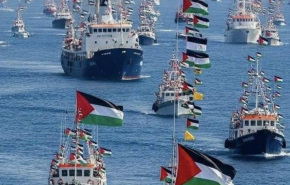 ناوگان صمود هدف حملات نیروی دریایی رژیم صهیونیستی قرار گرفت +فیلم 