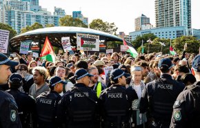 پلیس استرالیا تظاهرات حامیان فلسطین را در سیدنی سرکوب کرد + عکس