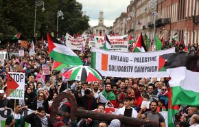 اعتراض گسترده کارگران ایرلندی به تداوم جنایات رژیم صهیونیستی
