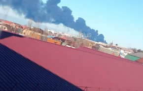 انفجار در پالایشگاه نفت روسیه بعد از حمله موشکی اوکراین
