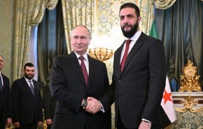 بوتین با رئیس دولت موقت سوریه در کرملین دیدار کرد + فیلم