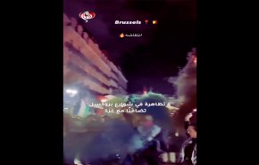مظاهرات في شوارع بروكسل تضامنا مع غزة