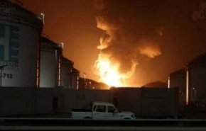 حمله پهپادی و آتش سوزی گسترده تاسیسات شرکت‌های آمریکایی در بصره