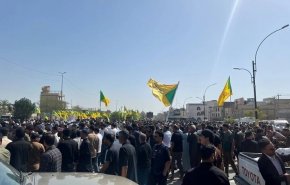 راهپیمایی در حمایت از پیروزی ایران و محور مقاومت در کربلای معلی