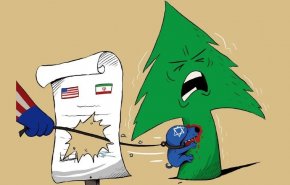 اثر جدید کارتونیست یمنی؛ تصویرسازی «کمال شریف» از نقض آتش‌بس لبنان توسط سگ هار منطقه