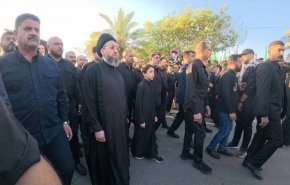 حضور عمار حکیم در مراسم تشییع قائد امت در نجف اشرف