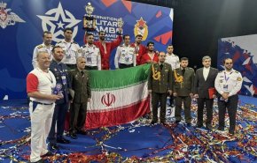 تیم ایران در جمع بهترین‌های مسابقات بین‌المللی سامبو نظامیان 