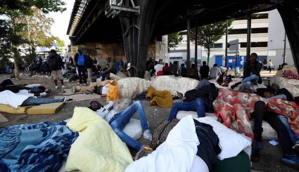 تخلیه کمپ پناهجویان در پاریس | تصاویر‎
