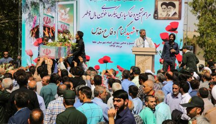 مراسم تشییع پیکر دو شهید گمنام در هادیشهر
