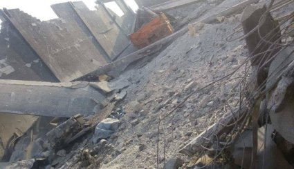 تصاویر مقر نابود شده جبهه النصره در حمله هوایی
