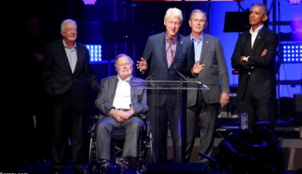 پنج رئیس‌جمهور آمریکا در یک کنسرت