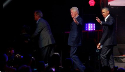 پنج رئیس‌جمهور آمریکا در یک کنسرت