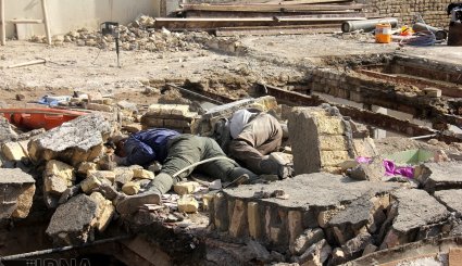 مرگ سه کارگر ساختمانی در پی ریزش آوار در مشهد‎ + تصاویر