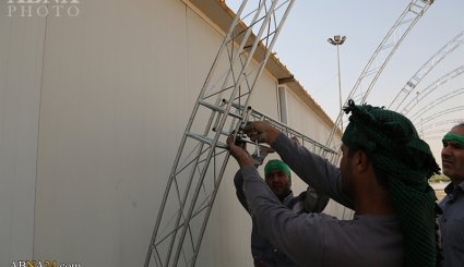 آماده‌سازی اسکان زائران اربعین در موکب مسجد مقدس جمکران